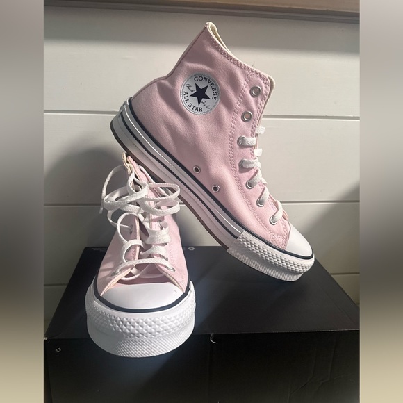 Converse Shoes - New Converse Light Pink Canvas High-Tops